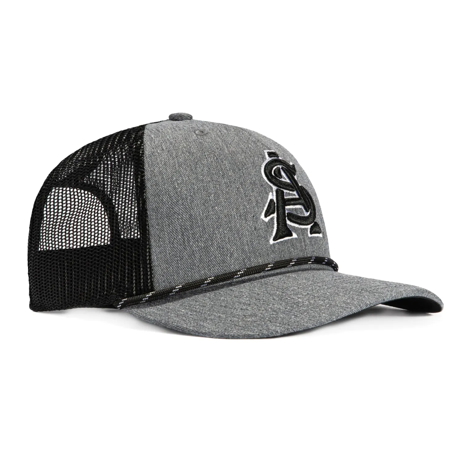 47 Brand Carbon Rope Arizona State Sun Devils Trucker Snapback ASU Hat - Charcoal, Black