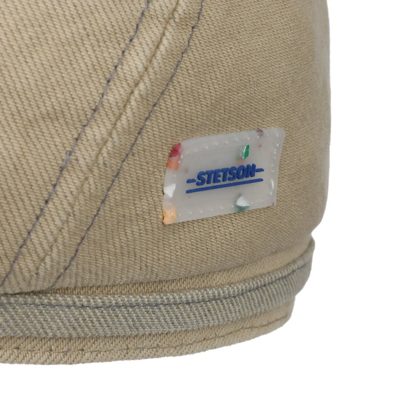 6 Panel Sustainable Cotton Flat Cap by Stetson