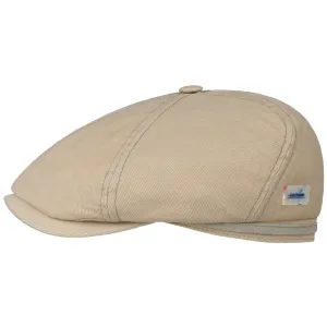 6 Panel Sustainable Cotton Flat Cap by Stetson