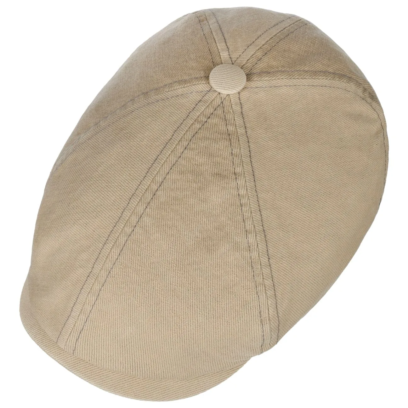 6 Panel Sustainable Cotton Flat Cap by Stetson