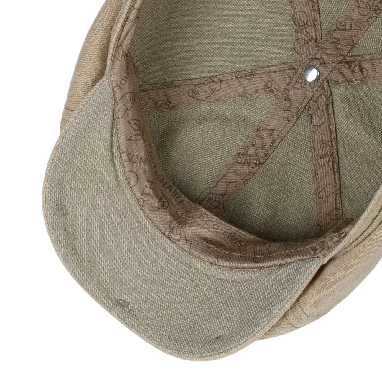6 Panel Sustainable Cotton Flat Cap by Stetson