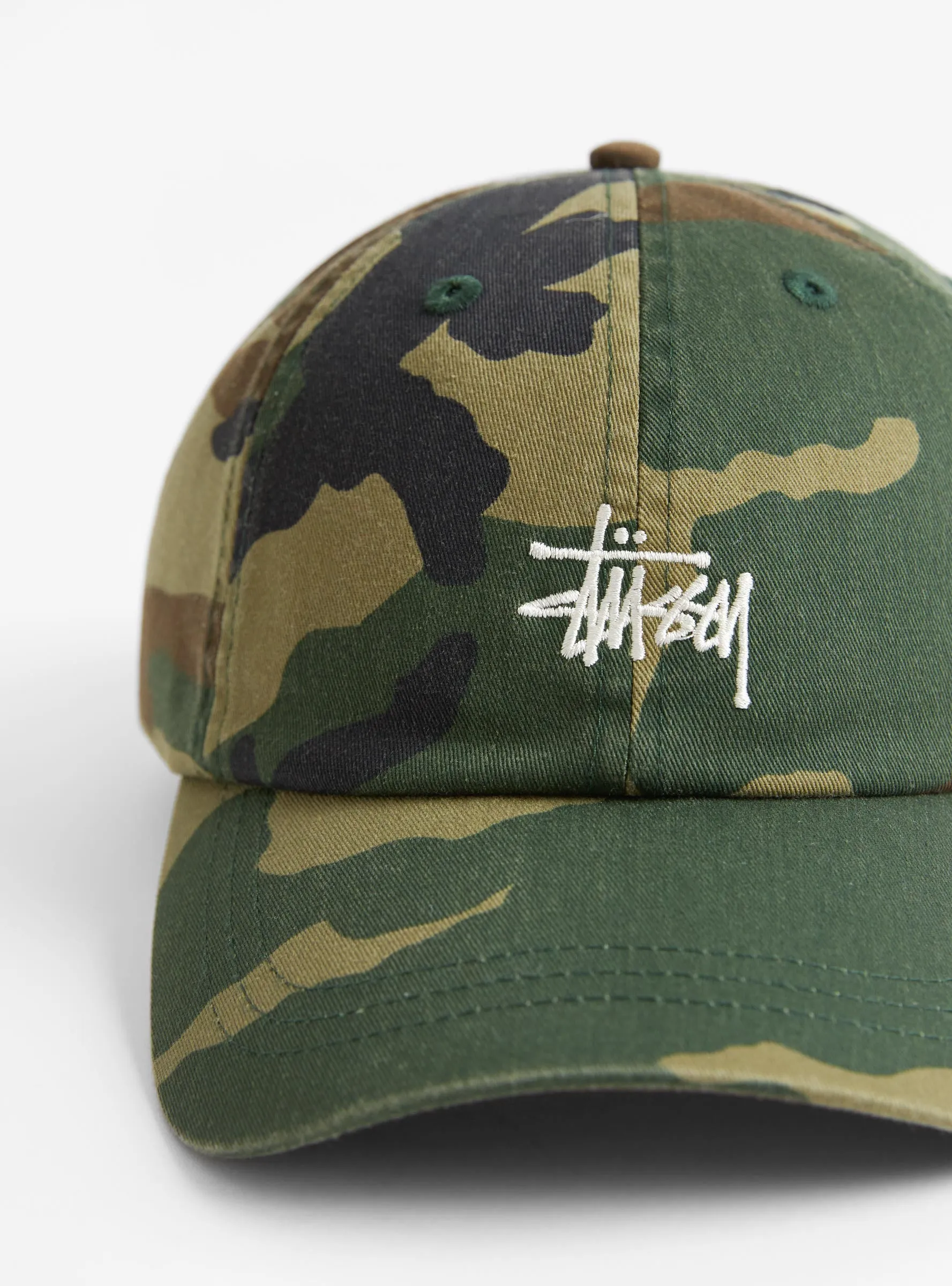 Basic Washed Low Pro Cap Woodland Camo