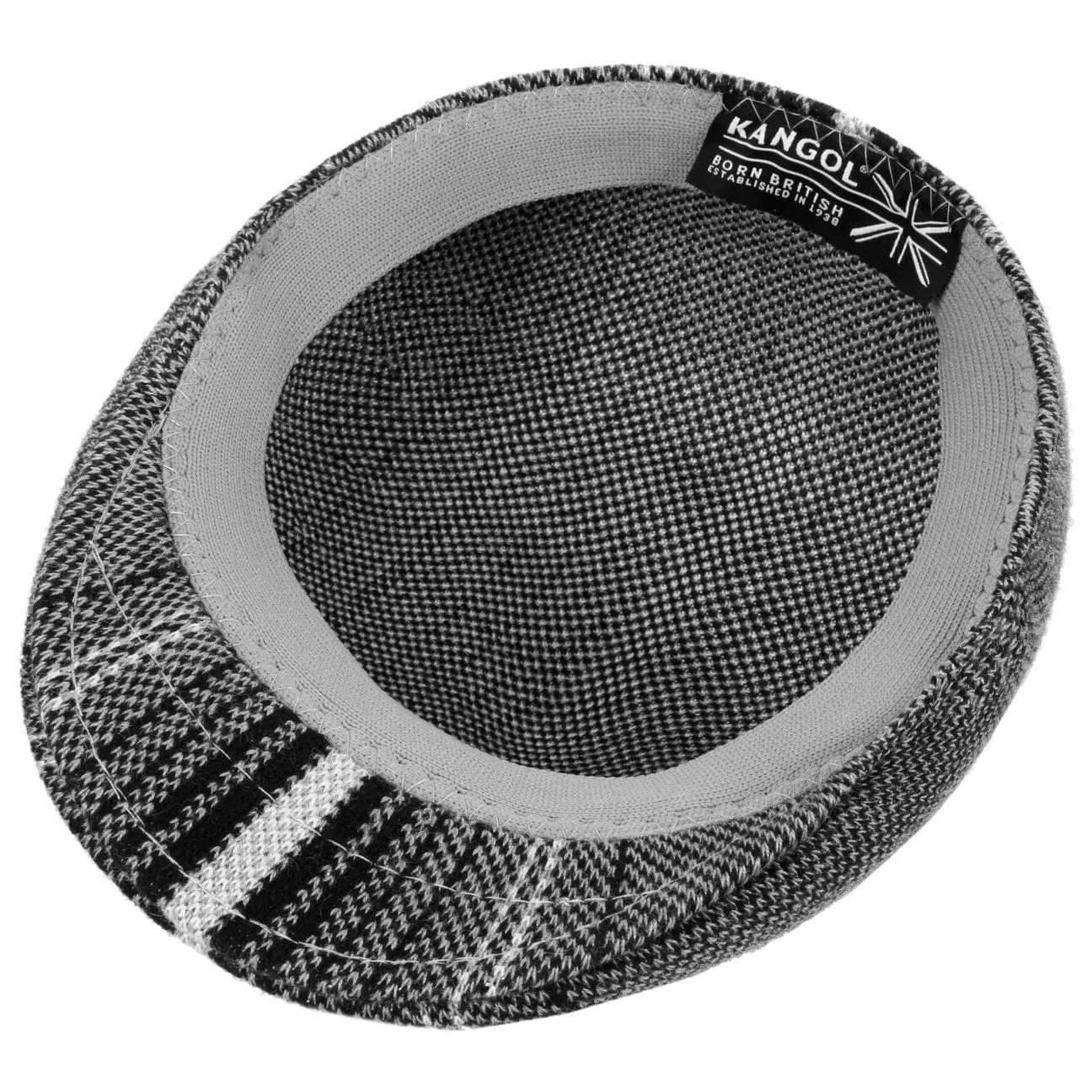 Birds Eye Stripe Flat Cap by Kangol