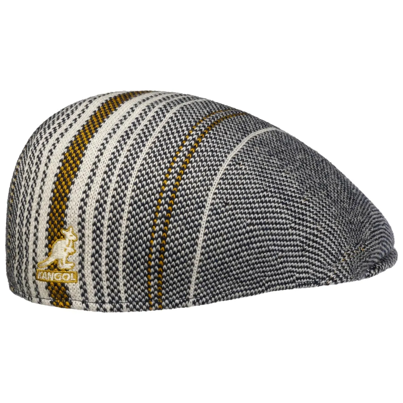 Birds Eye Stripe Flat Cap by Kangol