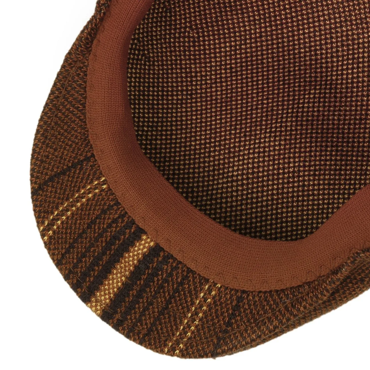 Birds Eye Stripe Flat Cap by Kangol