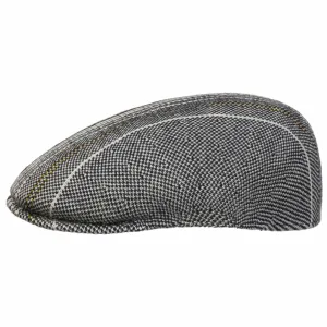 Birds Eye Stripe Flat Cap by Kangol