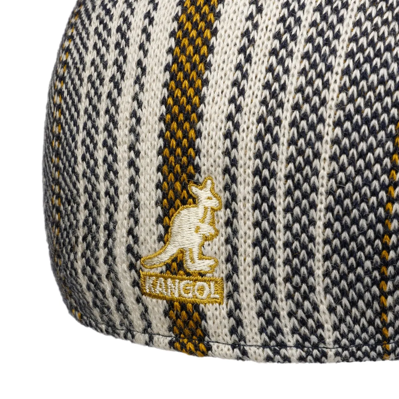 Birds Eye Stripe Flat Cap by Kangol