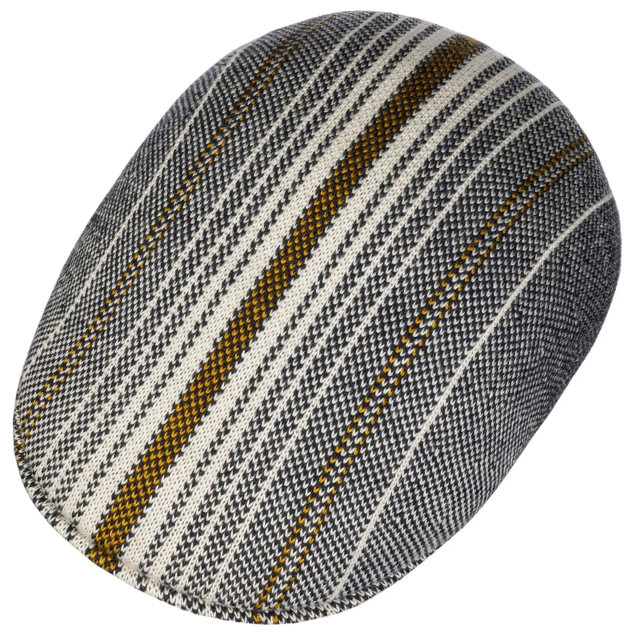 Birds Eye Stripe Flat Cap by Kangol