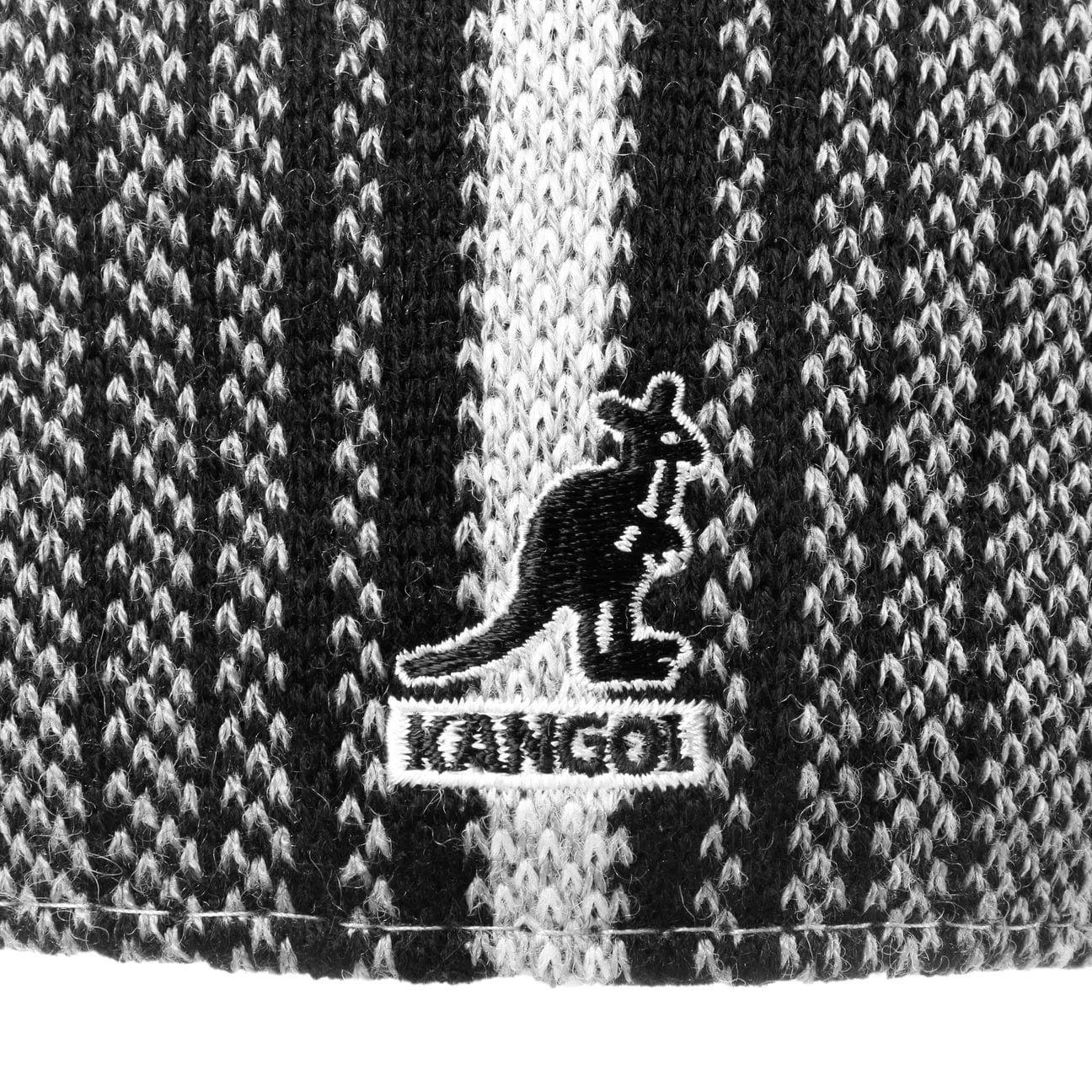 Birds Eye Stripe Flat Cap by Kangol