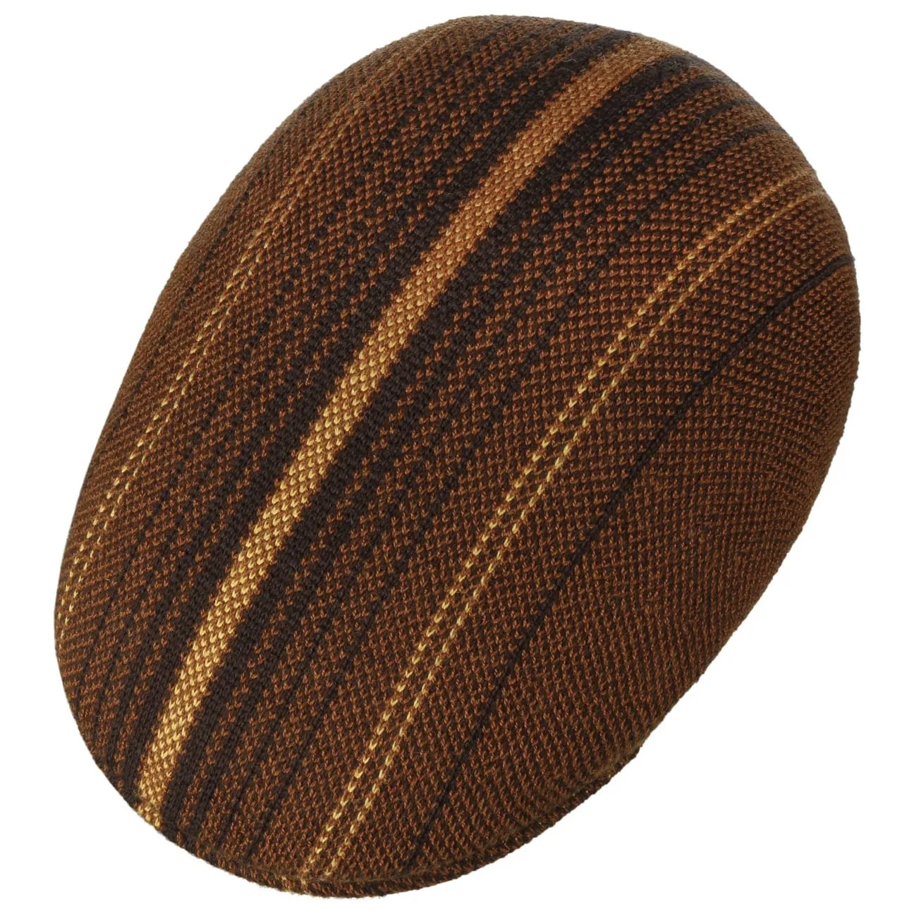 Birds Eye Stripe Flat Cap by Kangol