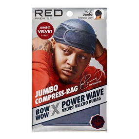 Bow Wow X Power Wave Spandex Hook & Loop Fastener Compress Durag- Choose Color