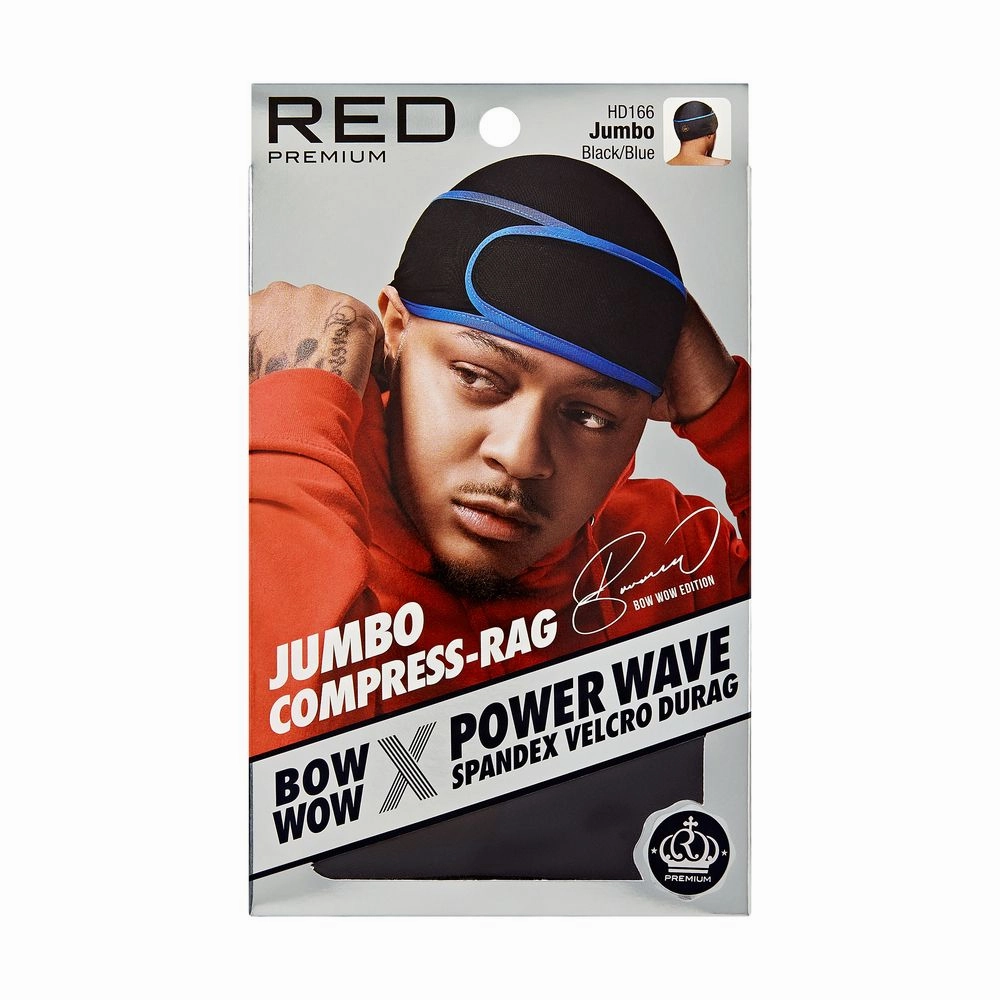Bow Wow X Power Wave Spandex Hook & Loop Fastener Compress Durag- Choose Color