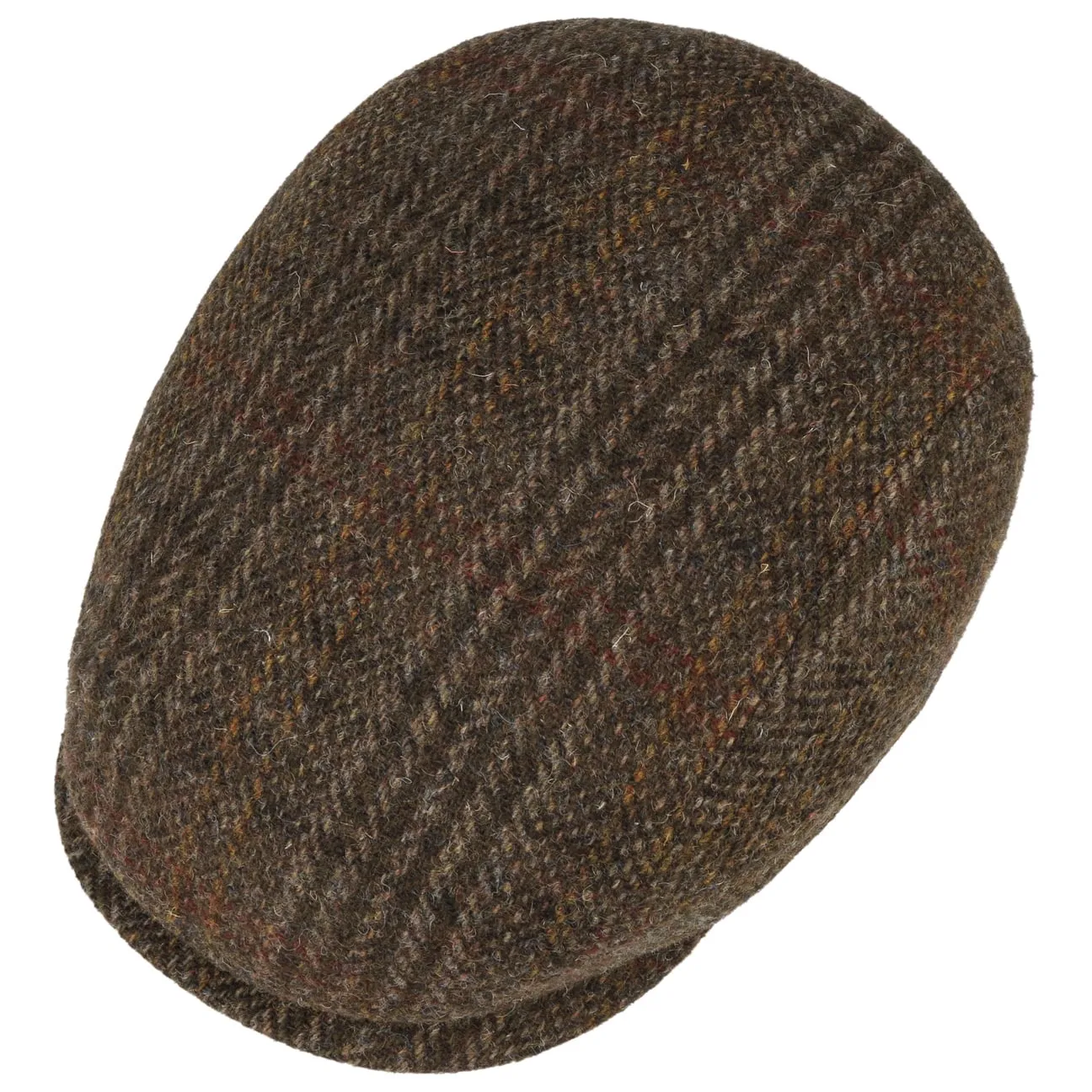 Burnet Harris Tweed Flat Cap by Stetson