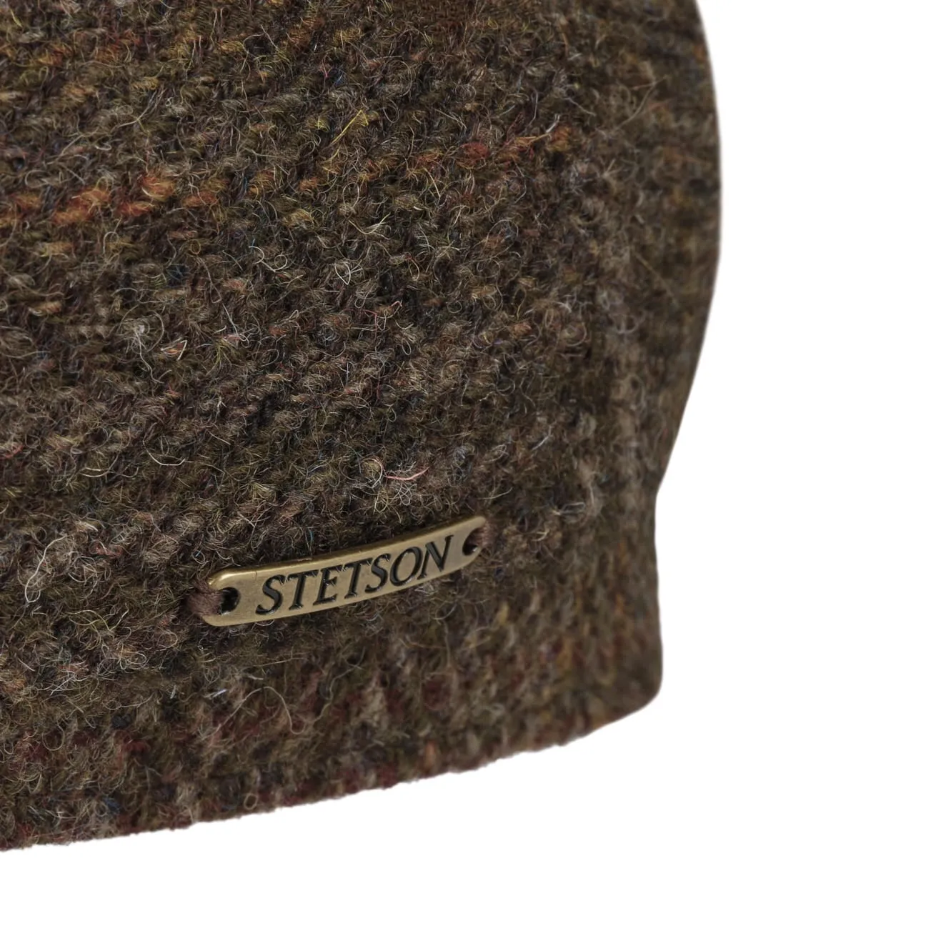 Burnet Harris Tweed Flat Cap by Stetson