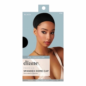 Diane Premium Spandex Dome Cap - Black