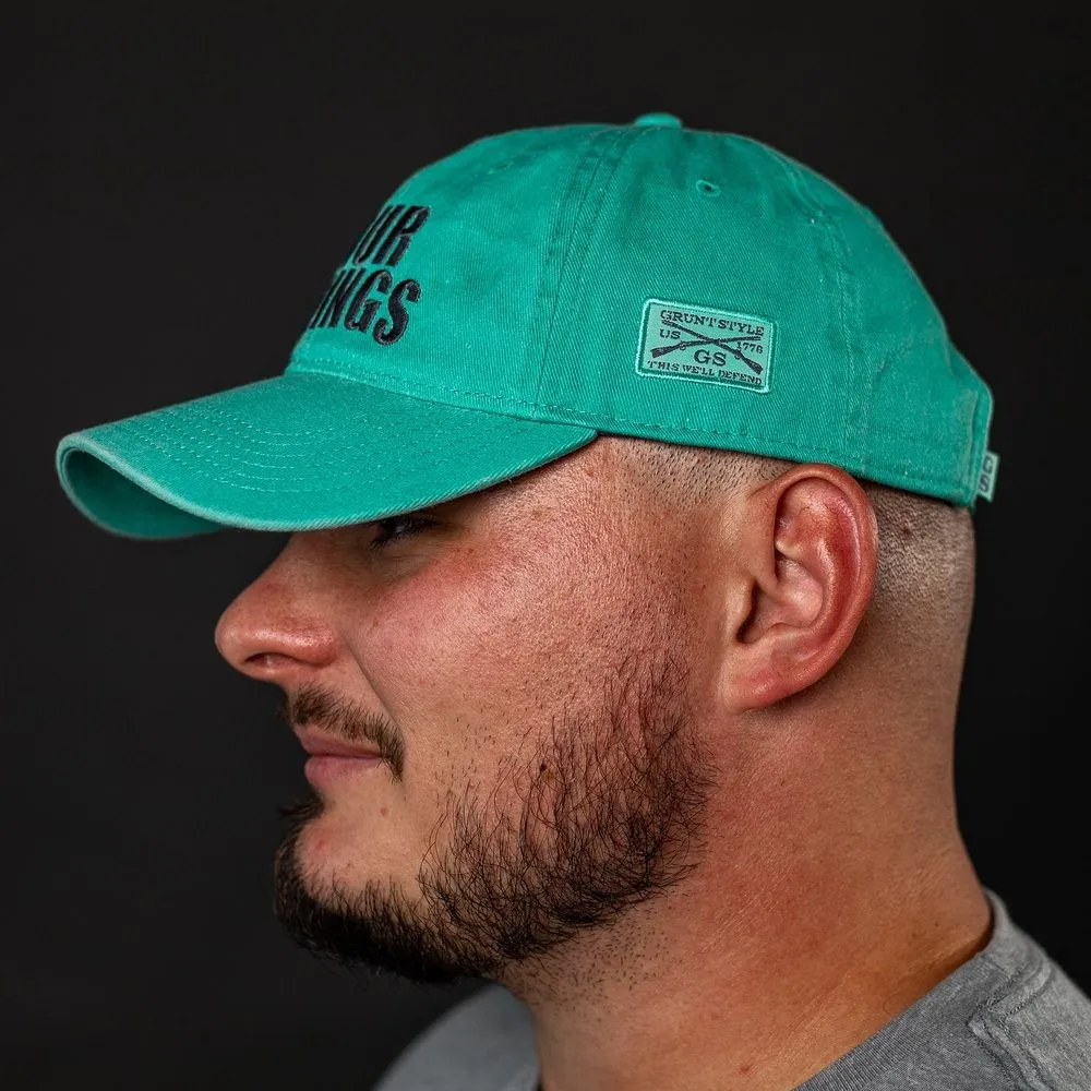 F*ck Your Feelings Dad Hat - Aqua