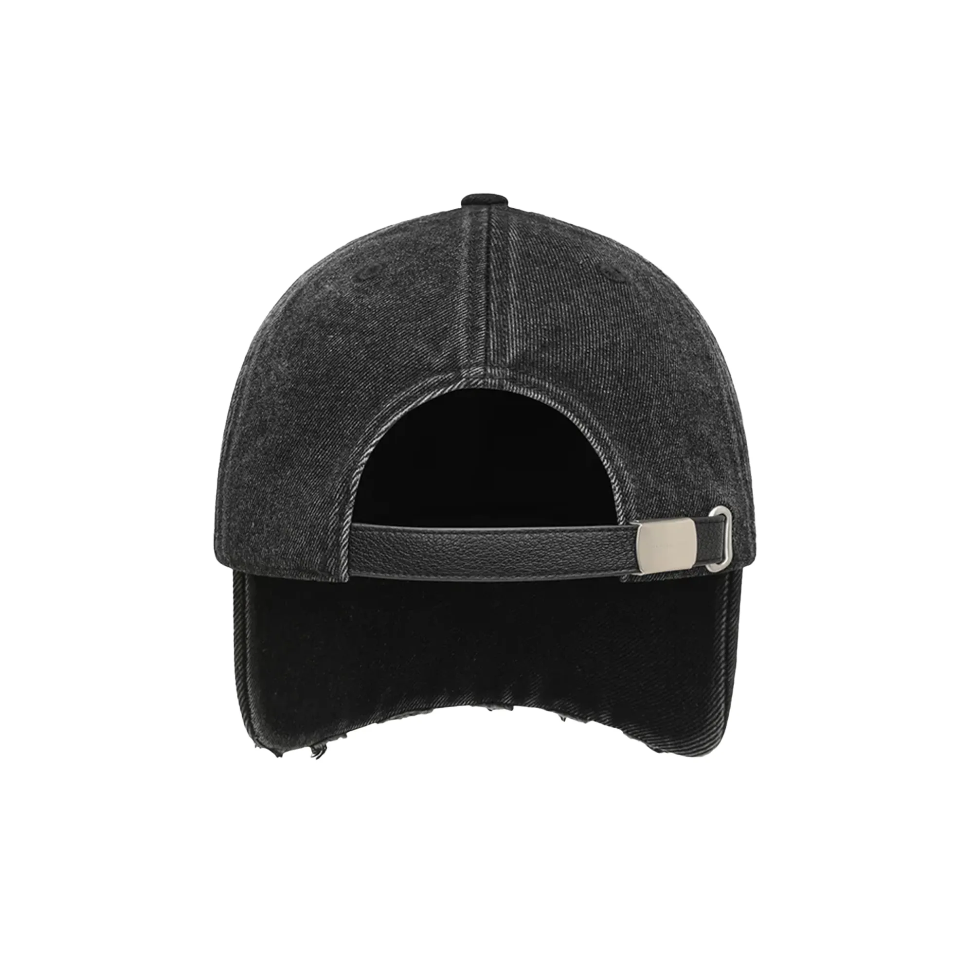 Feng Chen Wang Black Washed Denim Baseball Cap Black
