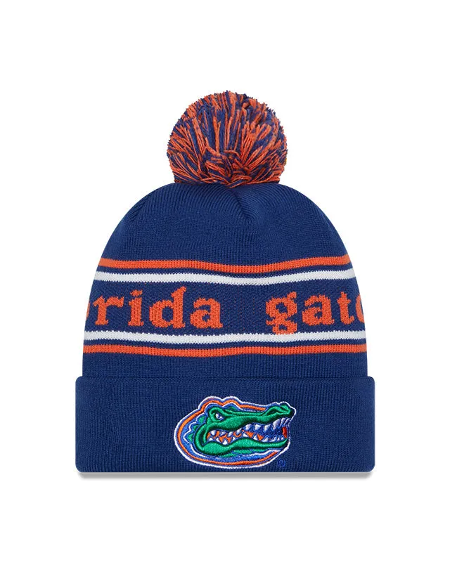 Florida Gators Royal New Era Marquee Cuffed Knit Hat with Pom
