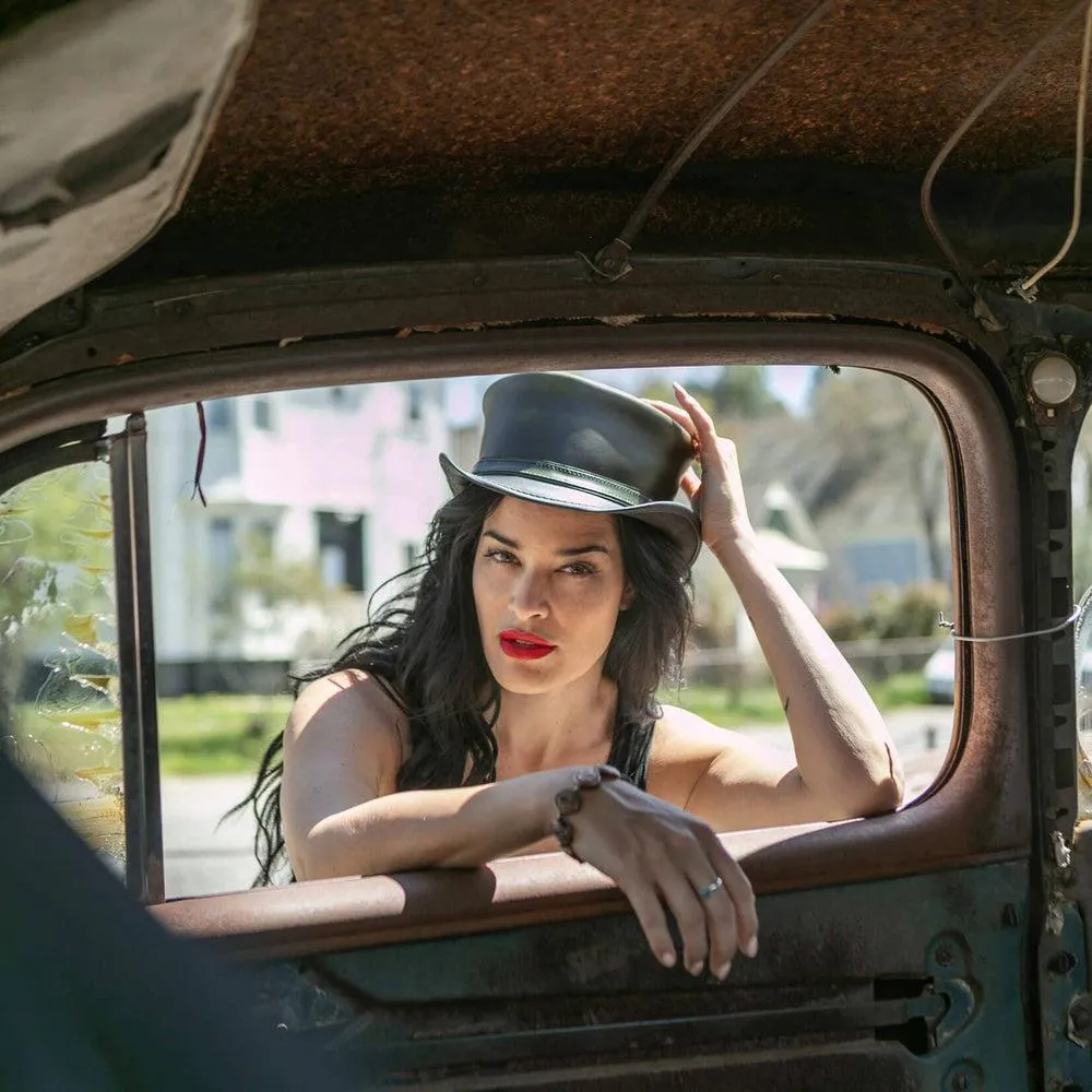 Hampton | Womens Leather Top Hat