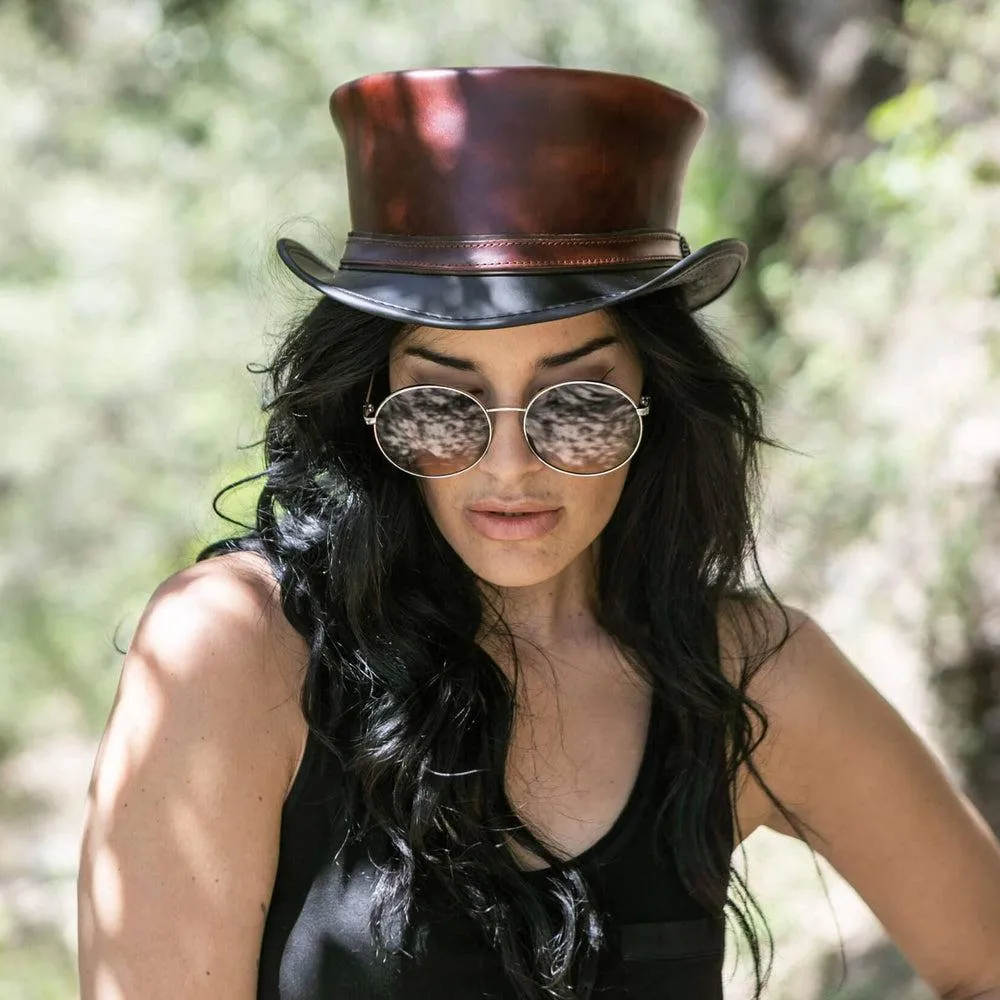 Hampton | Womens Leather Top Hat