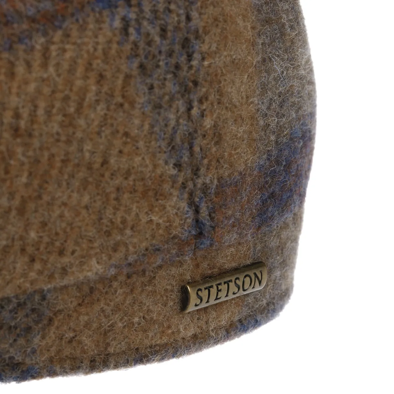 Hatteras Ankeny Wool Check Flat Cap by Stetson