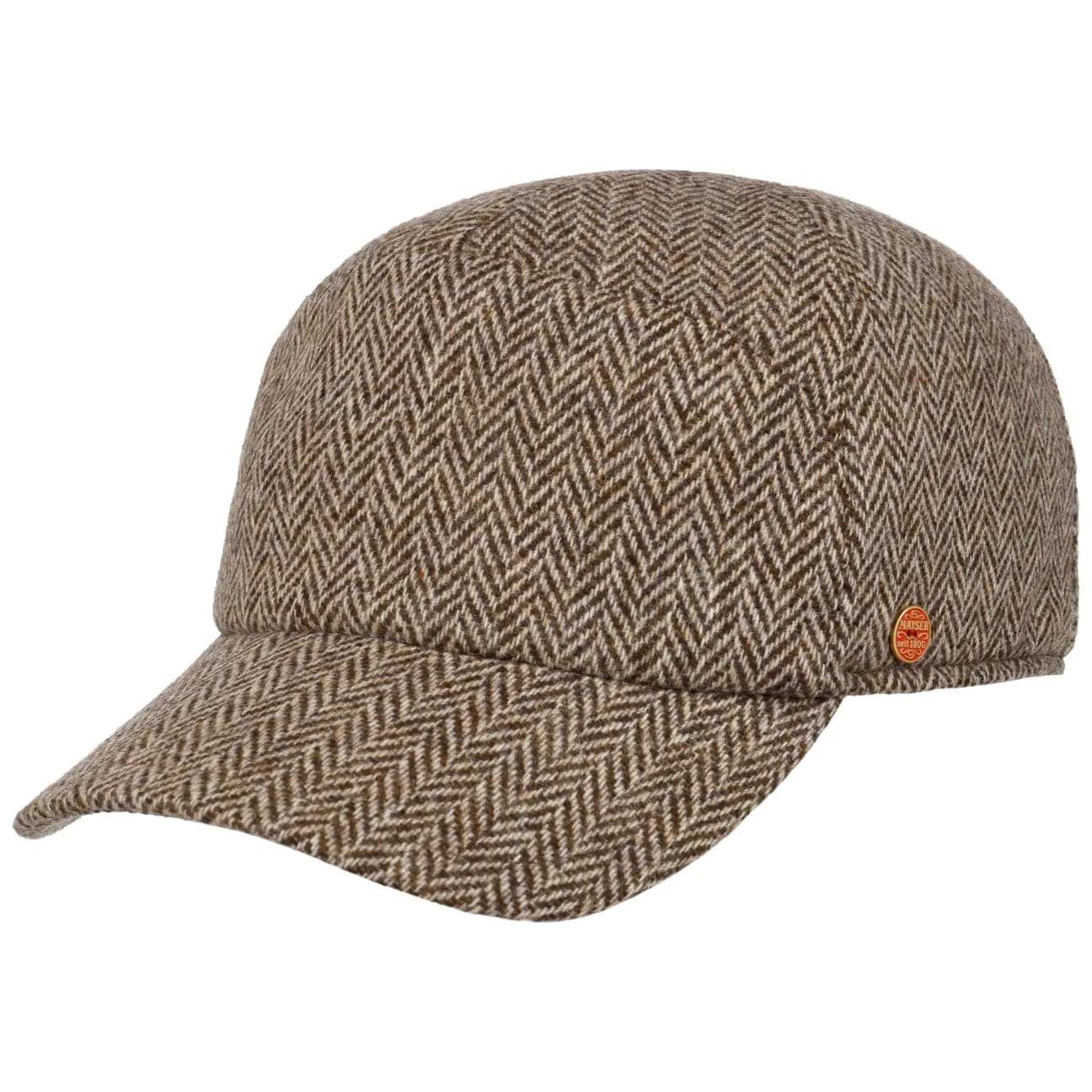 Herringbone Cap with Ear Flaps by Mayser
