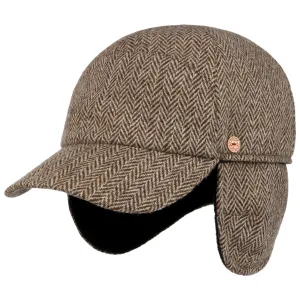 Herringbone Cap with Ear Flaps by Mayser