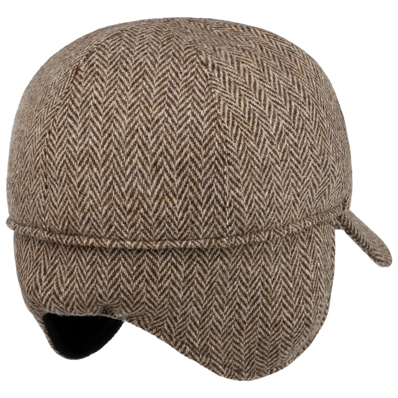Herringbone Cap with Ear Flaps by Mayser