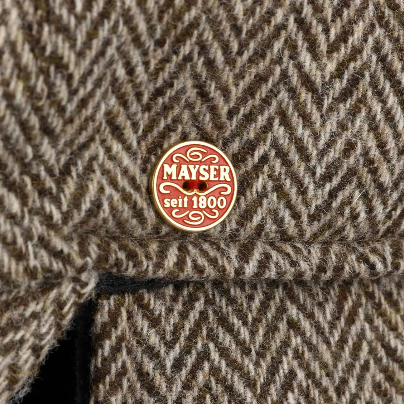 Herringbone Cap with Ear Flaps by Mayser