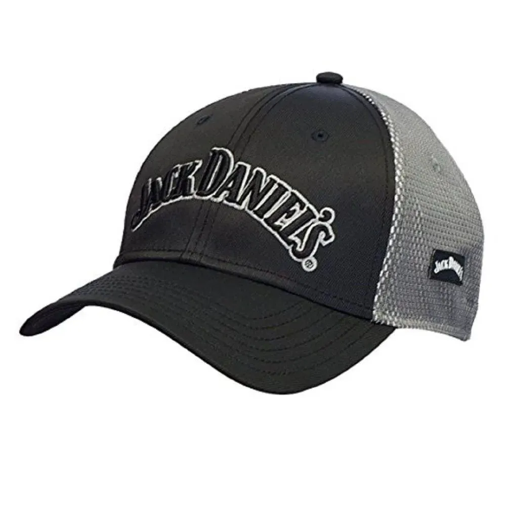 Jack Daniels Embroidered Grey (JD77-115) - Trucker Cap
