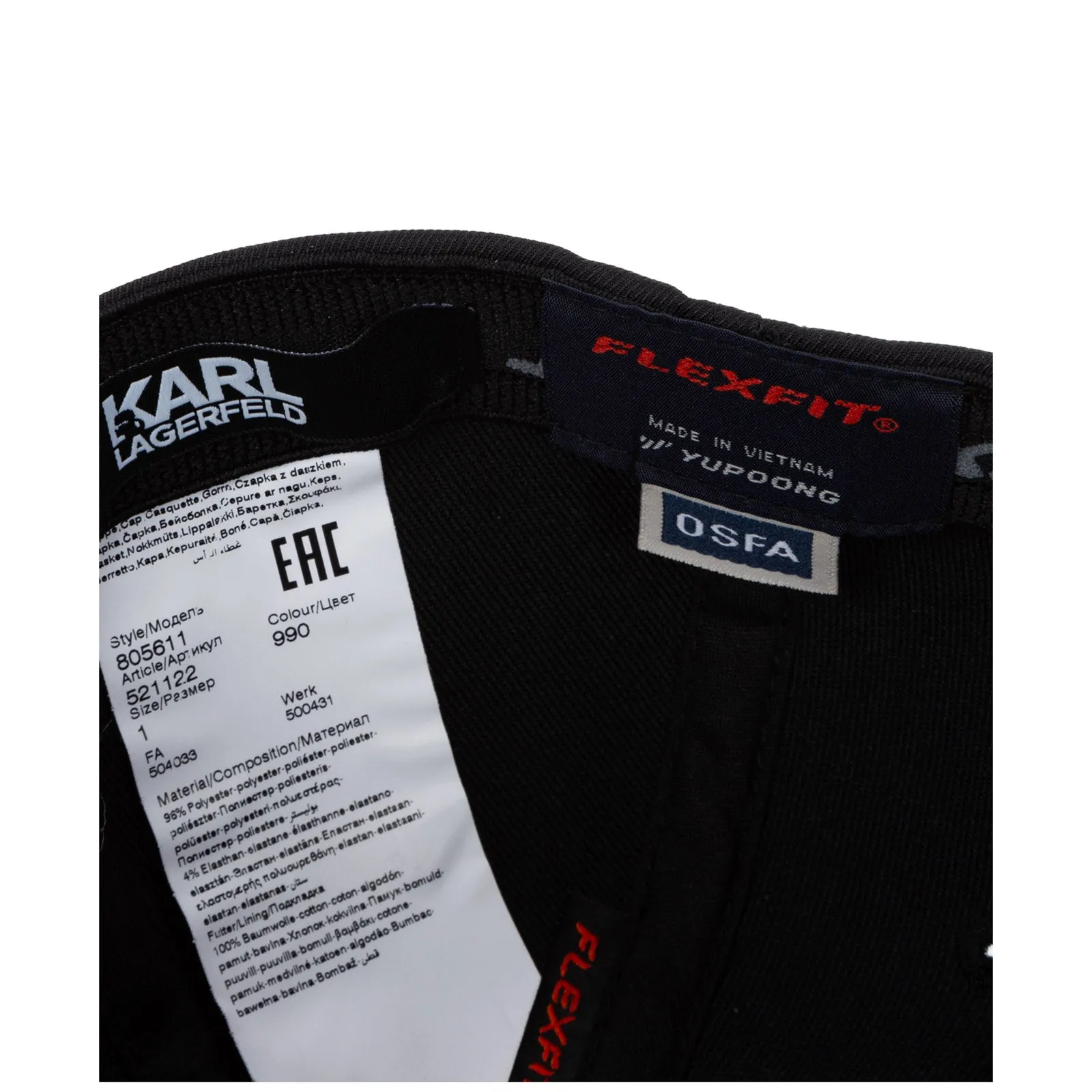 Karl Lagerfeld Graphic Logo-Print Baseball Cap