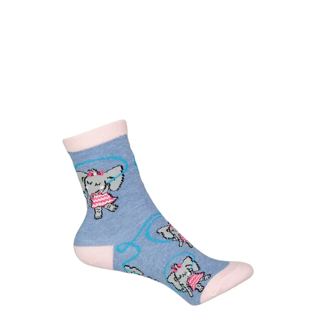 K.Bell - Girls' 8 Pack Pretty Animals Crew Socks (KSGF23H004-08 ASST)