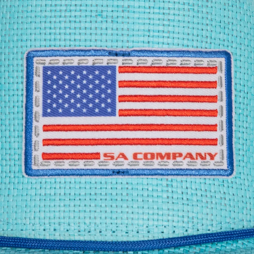 Keys Straw Hat | Aqua Blue Military Camo | Aqua