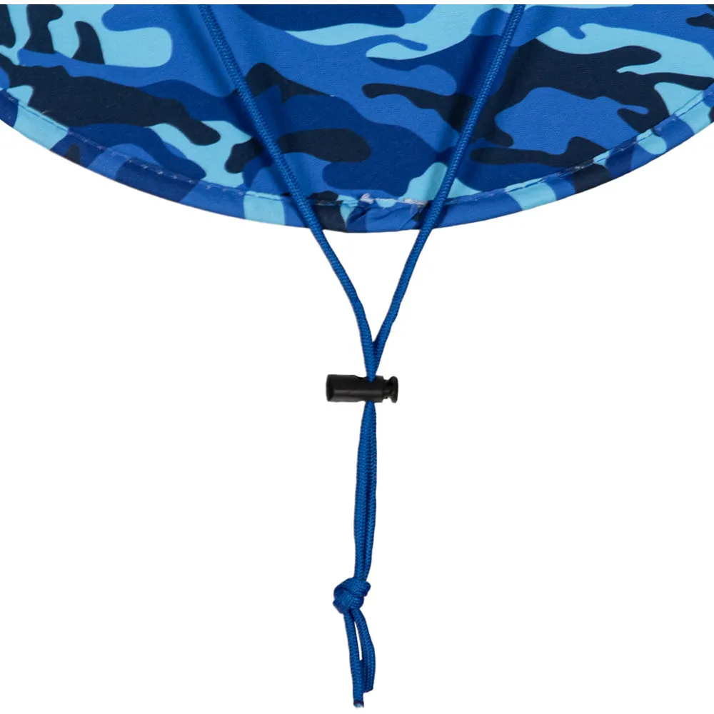 Keys Straw Hat | Aqua Blue Military Camo | Aqua