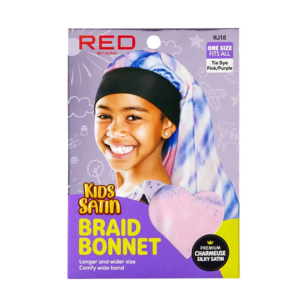 Kids Edge Satin Braid Bonnet - Red by Kiss