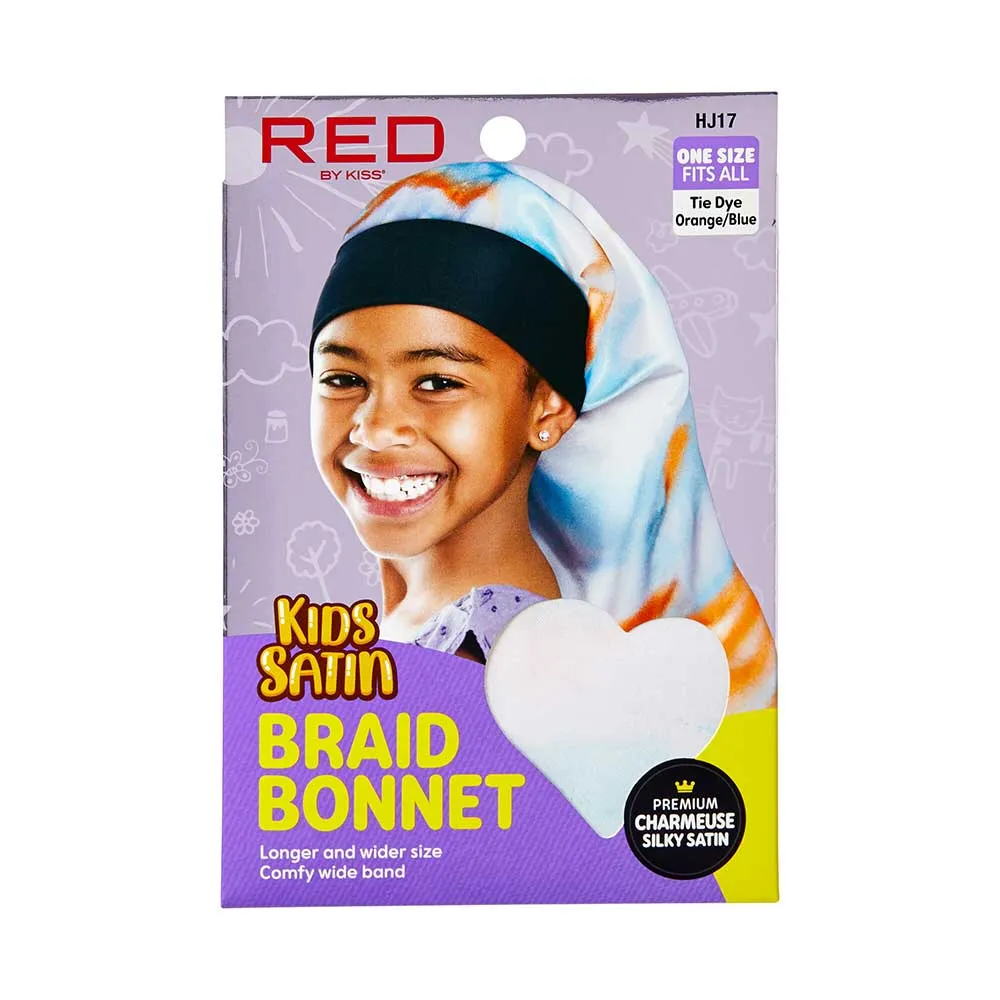 Kids Edge Satin Braid Bonnet - Red by Kiss