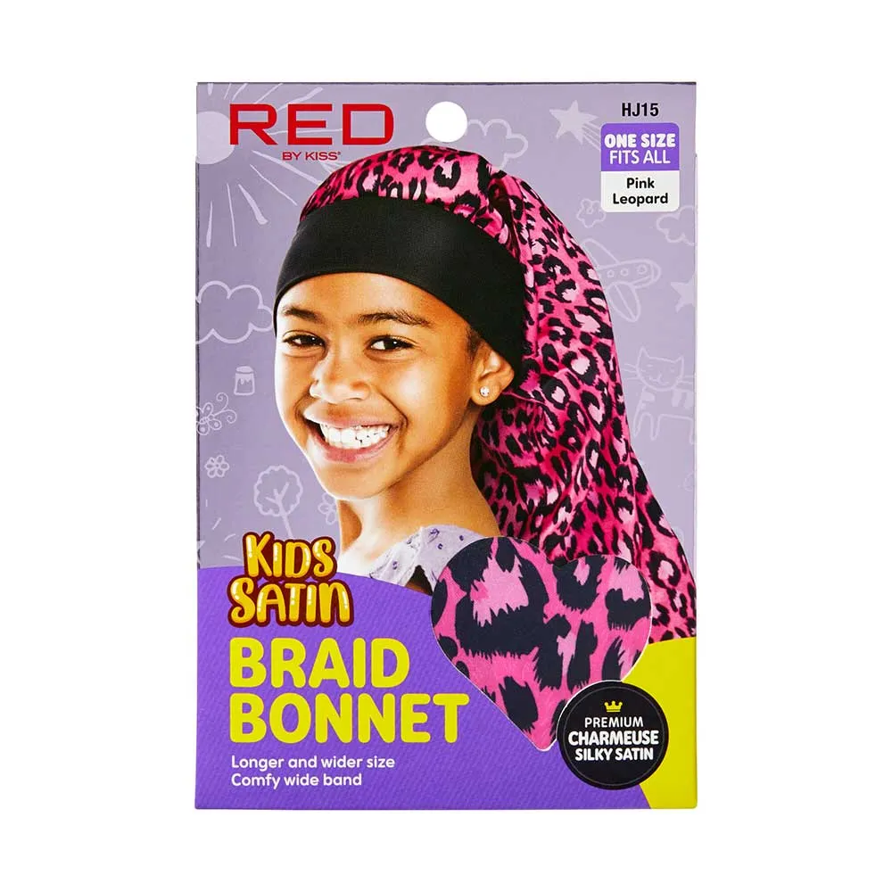 Kids Edge Satin Braid Bonnet - Red by Kiss