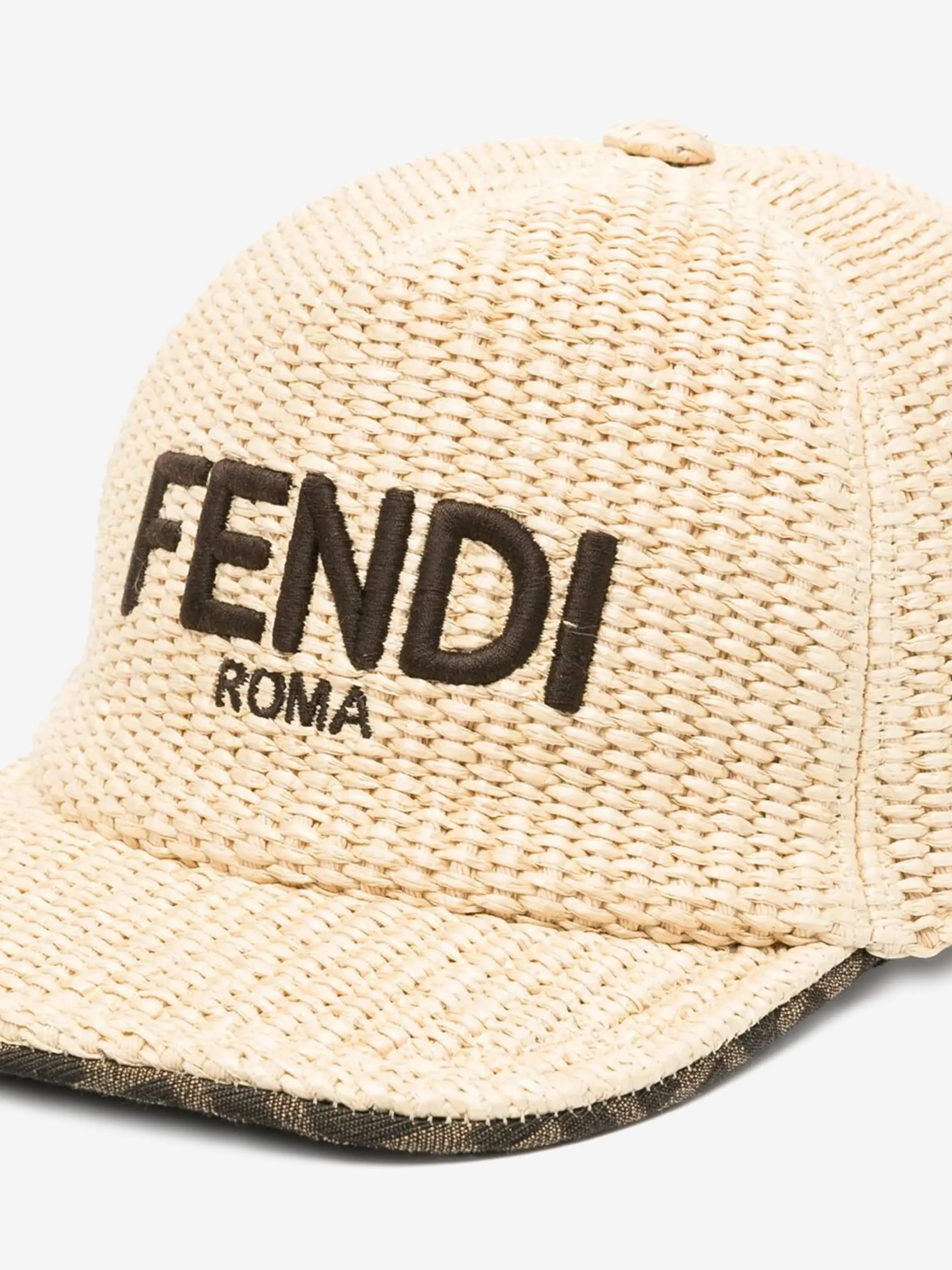Kids Embroidered Logo Cap in Beige