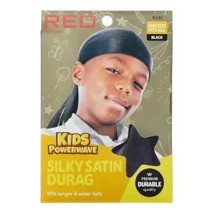 Kids Power Wave Durag - Red by Kiss - Black