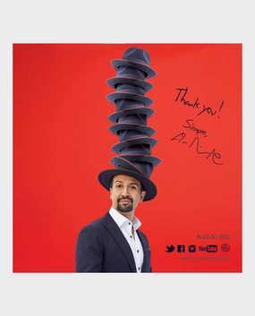 Lin-Manuel August '22 3X4 Thank You Card - Hats