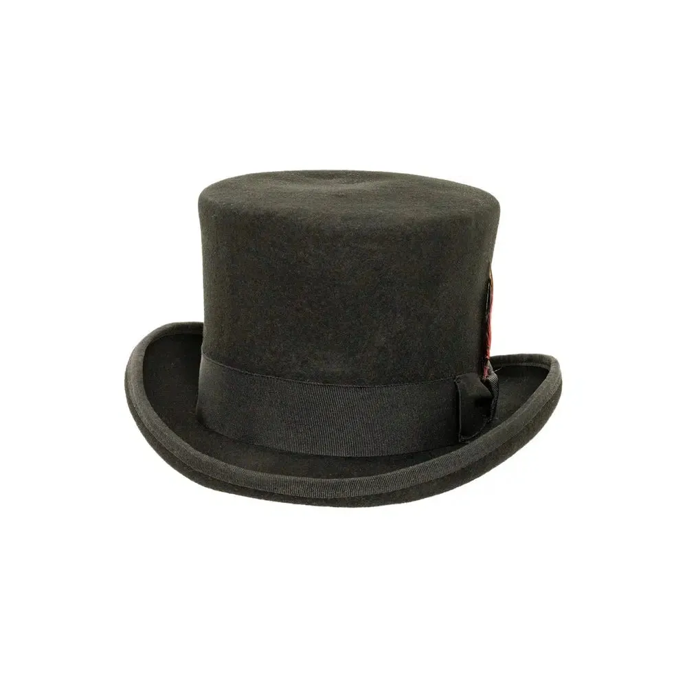Majestic | Womens Wool Top Hat with Carriage Hat Band