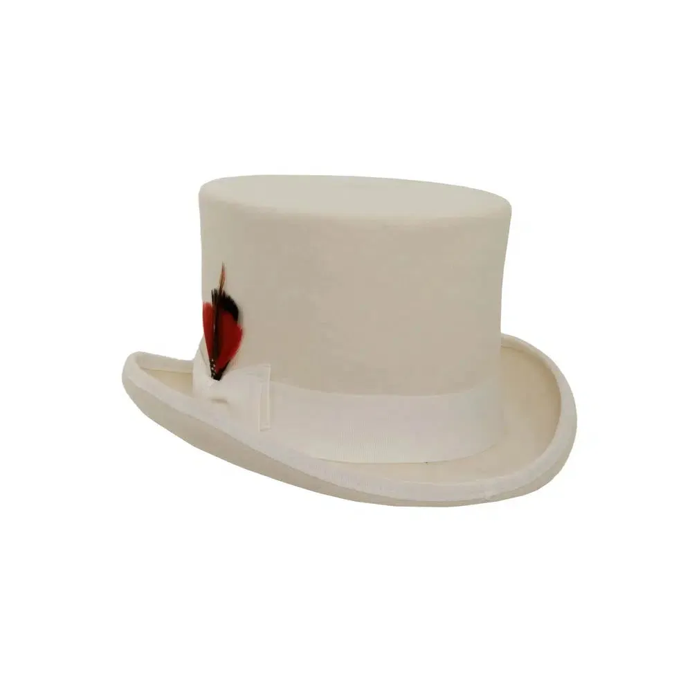 Majestic | Womens Wool Top Hat with Carriage Hat Band