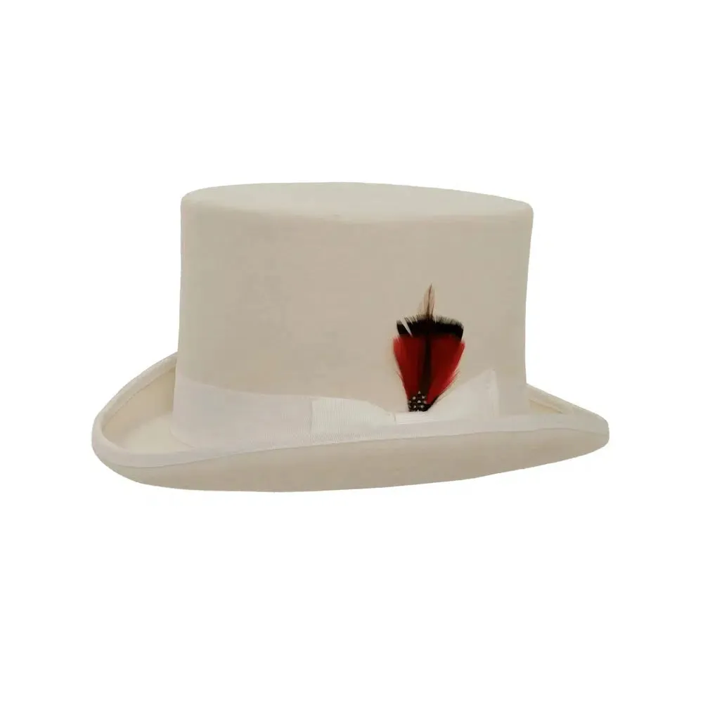 Majestic | Womens Wool Top Hat with Carriage Hat Band