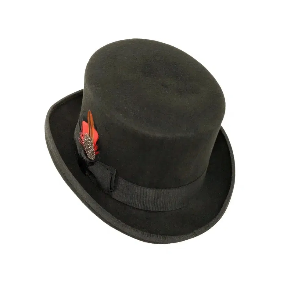Majestic | Womens Wool Top Hat with Carriage Hat Band