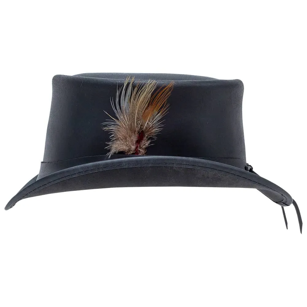 Marlow LT | Mens Leather Top Hat with LT Hat Band
