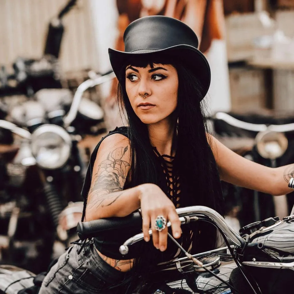 Marlow | Womens Leather Top Hat