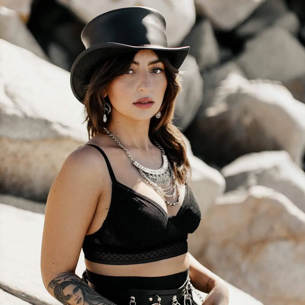 Marlow | Womens Leather Top Hat