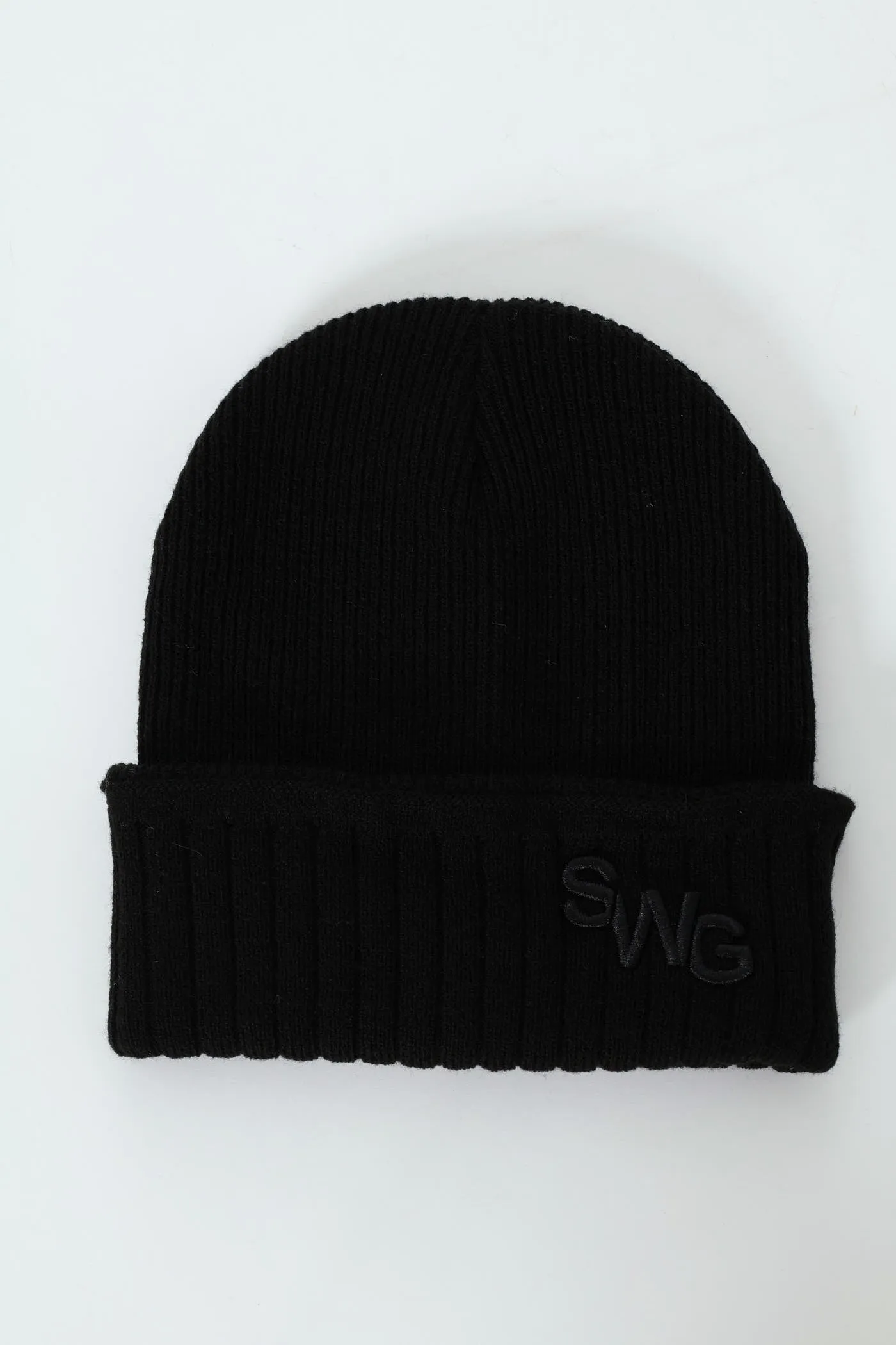 Mono Embroidery Beanie - Black