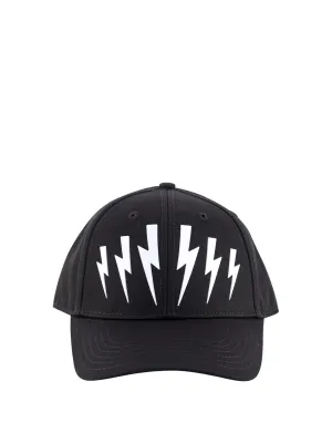 Neil Barrett Logo Print Baseball Hat