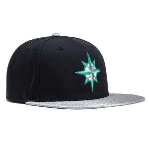 New Era 59Fifty Retro On-Field Seattle Mariners 1997 Hat - Navy, Metallic Silver
